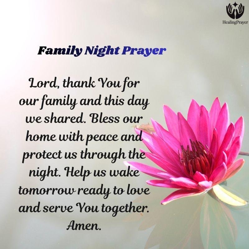 A Family Prayer Before Going to Sleep Together