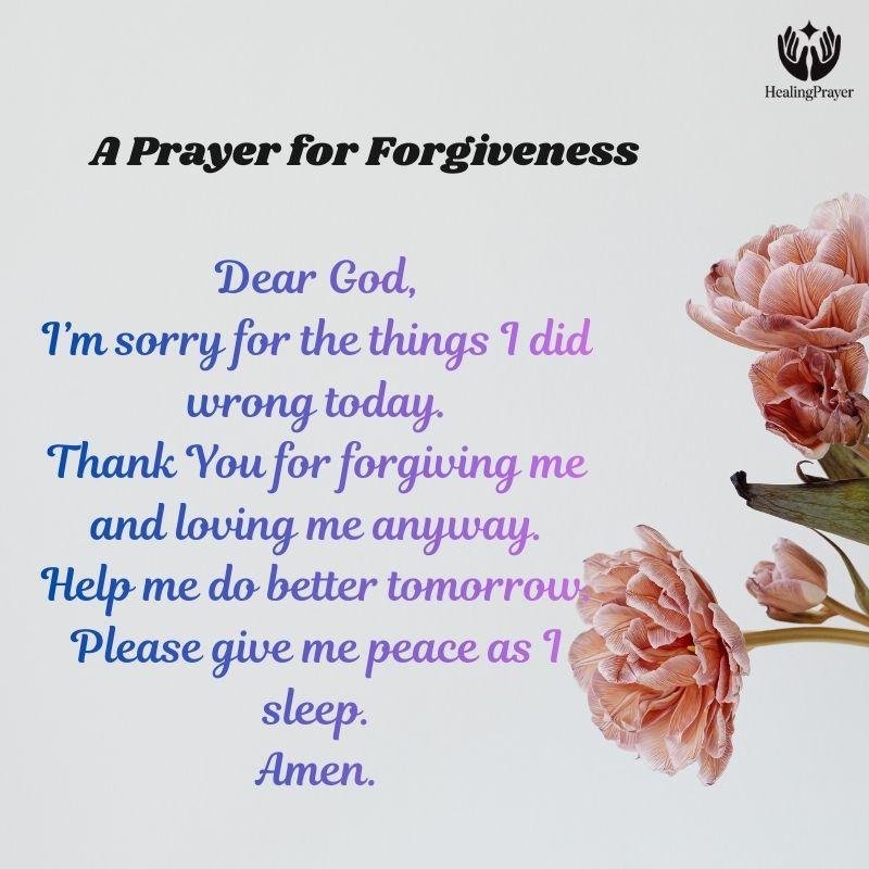 A Prayer for Forgiveness