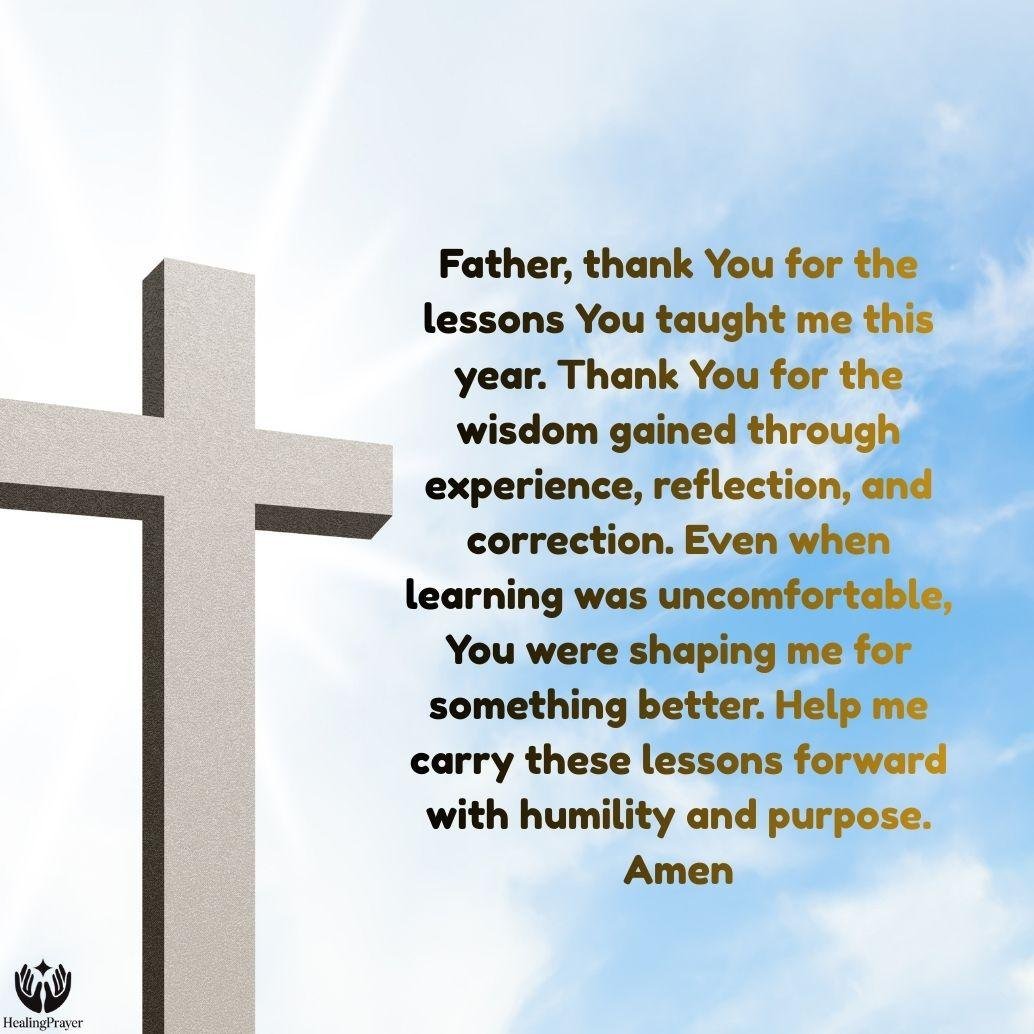 A Prayer to Thank God for Lessons Learned This Year