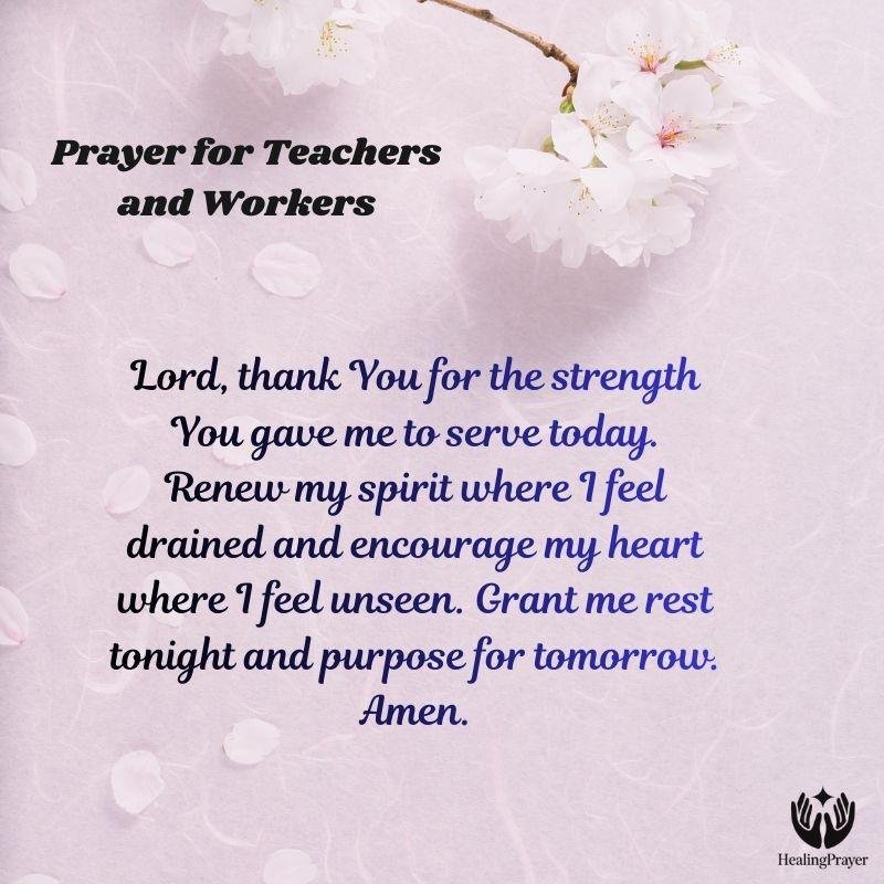 An Evening Prayer for Teachers and Workers