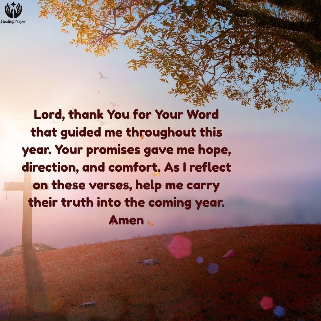 Bible Verses to Thank God for the Year Ending