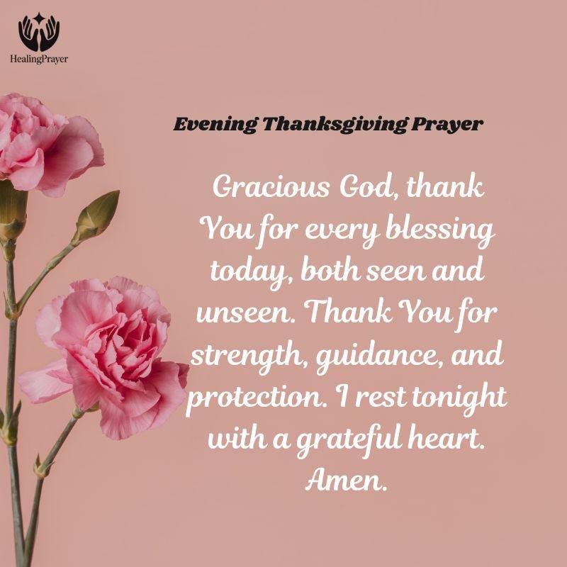 Evening Thanksgiving Prayer