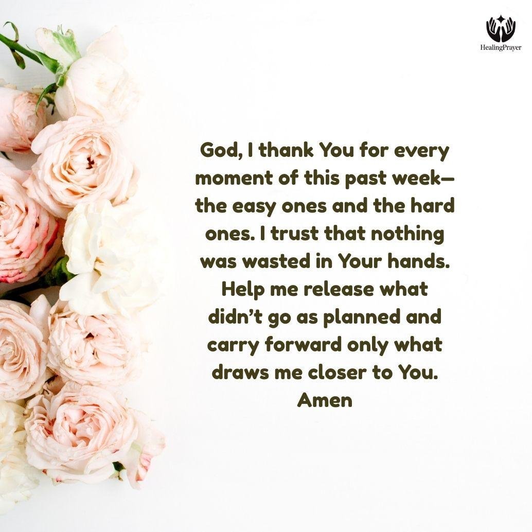 Giving Thanks to God for the Week Behind