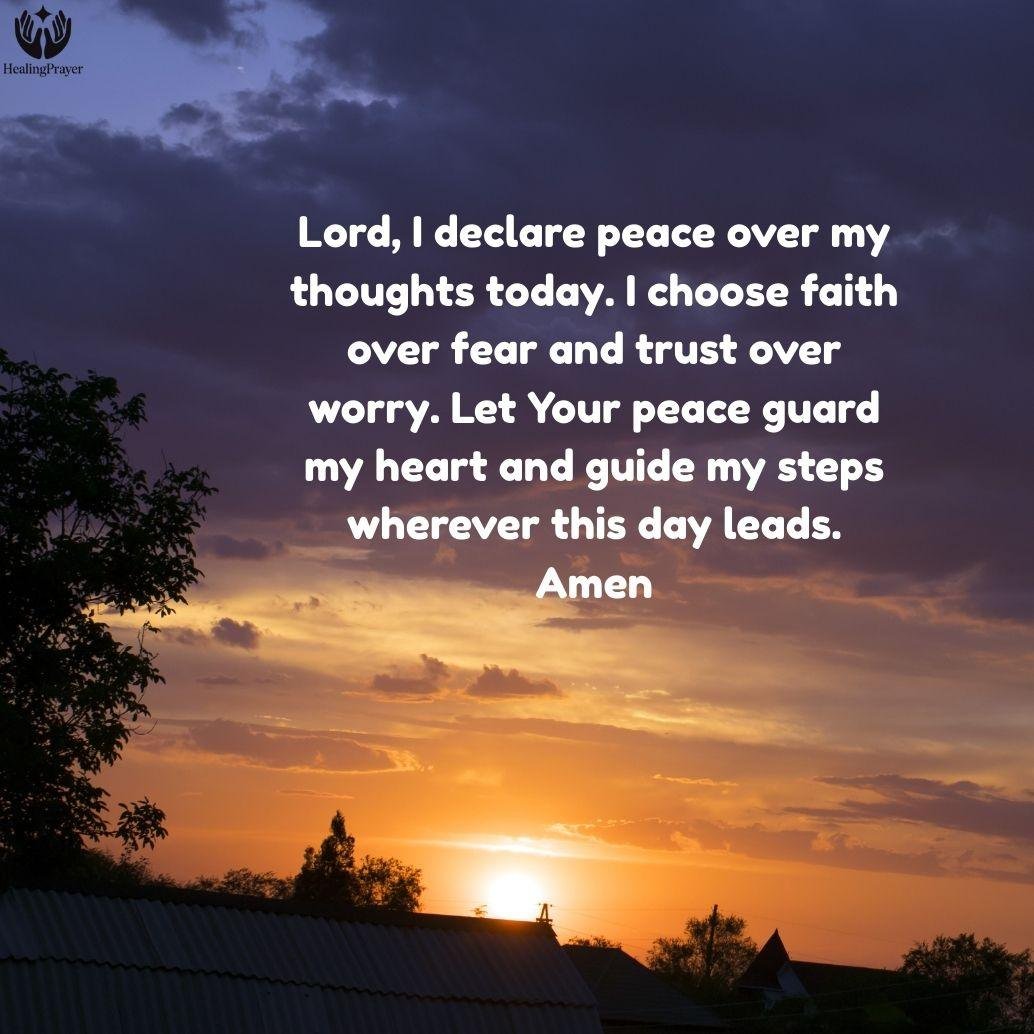 Morning Declaration of Peace Over Worry and Fear
