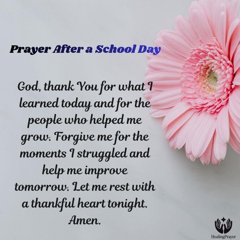 Prayer After a School Day