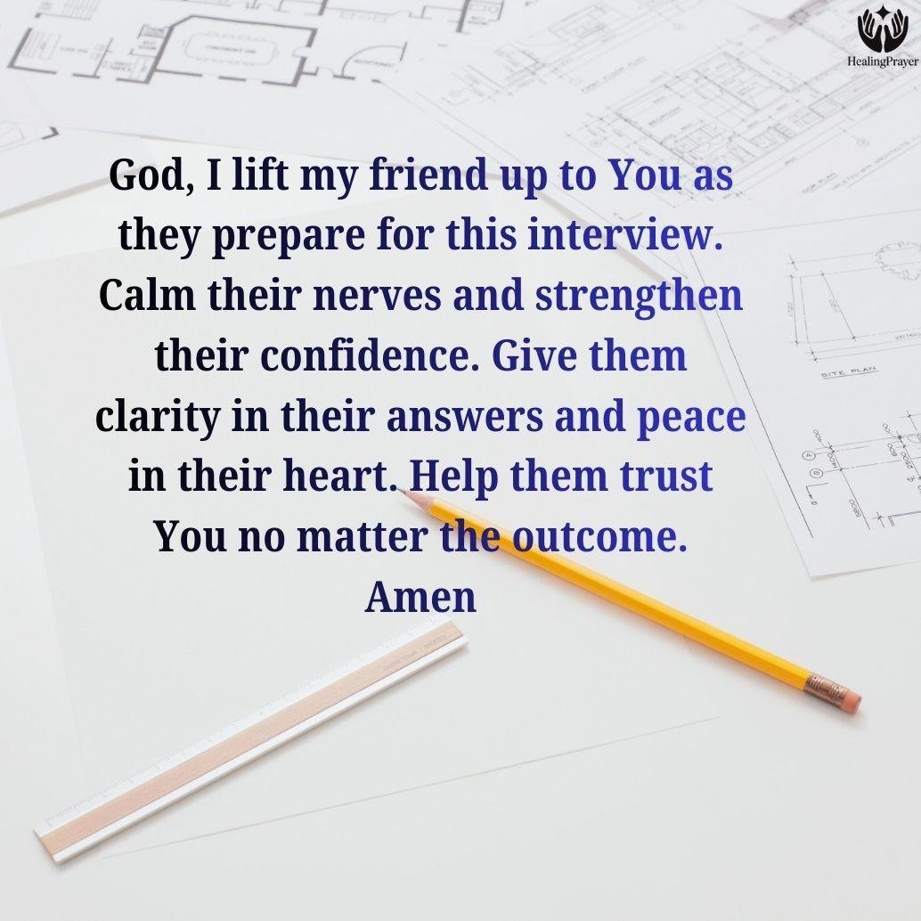 Prayer for a Friend Going for a Job Interview