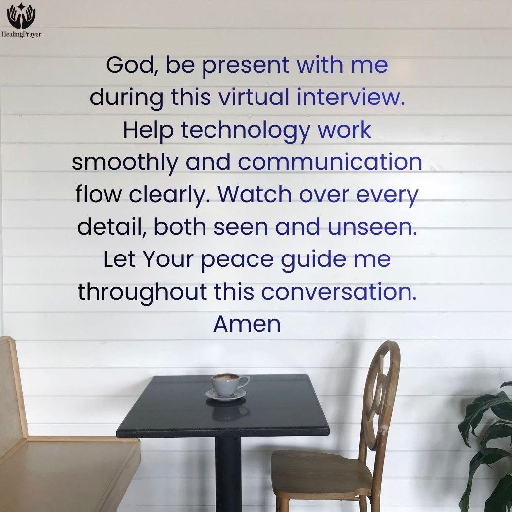 Prayer for an Online or Virtual Job Interview