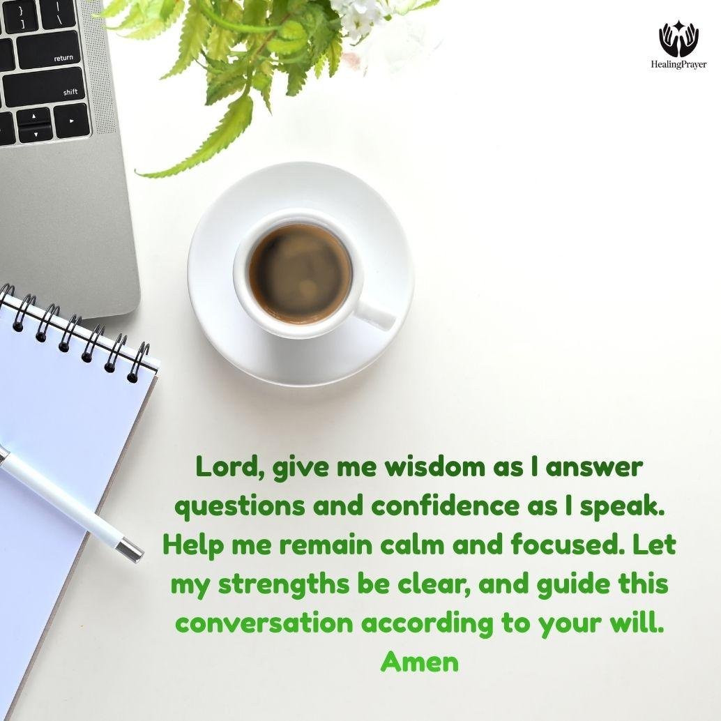 Prayer for Confidence and Wisdom During an Interview