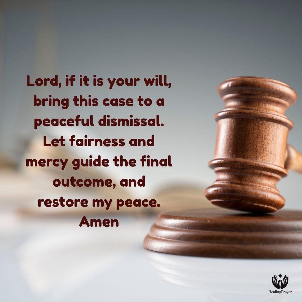 Prayer for Court Case Dismissed
