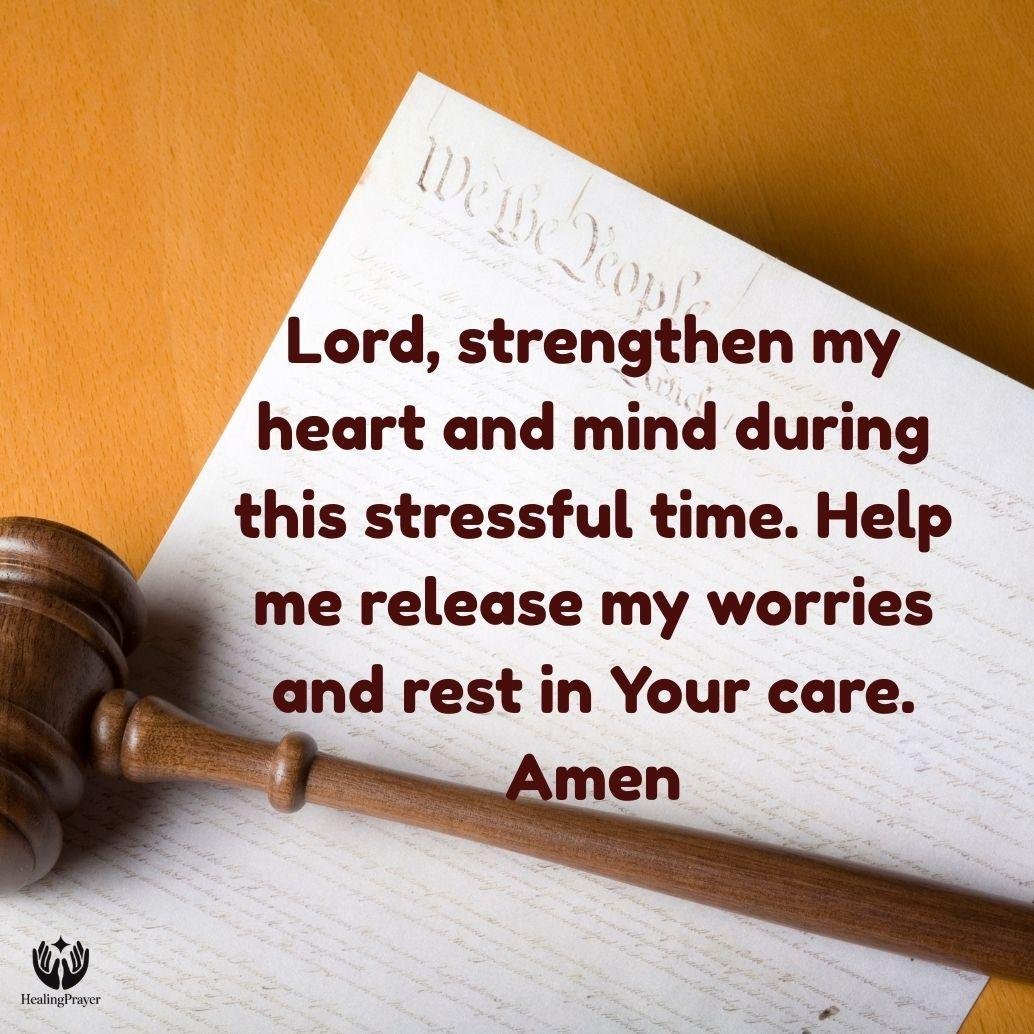 Prayer for Emotional Strength During Legal Stress