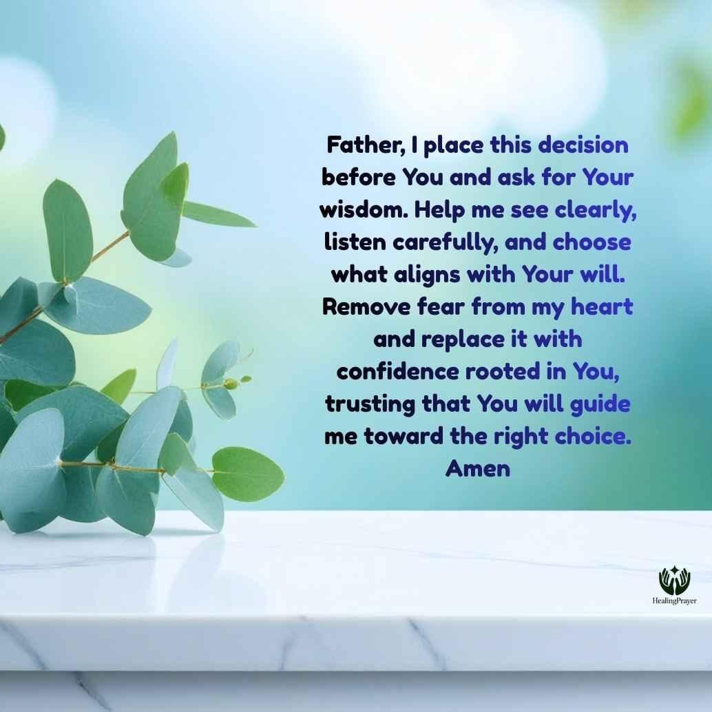 Prayer for Making the Right Decision