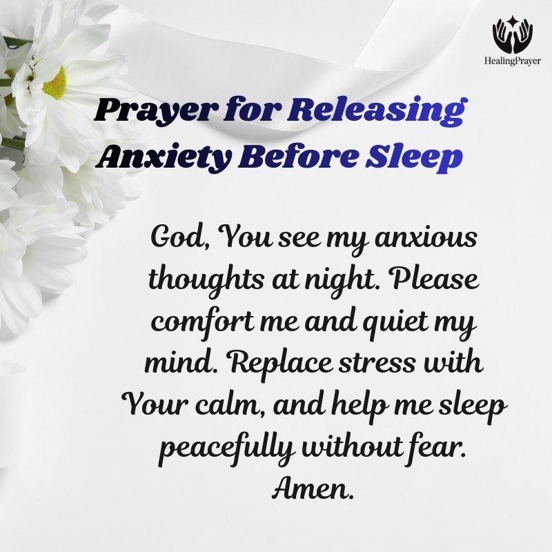 Prayer for Releasing Anxiety Before Sleep