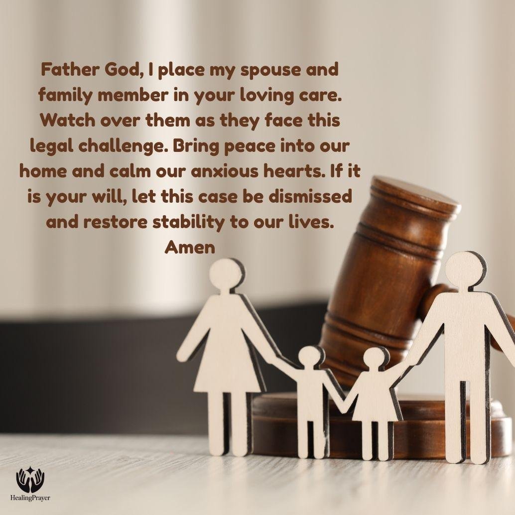 Prayer for Spouse, Child, or Family Member Facing Court
