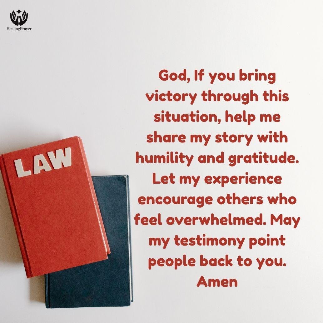 Prayer for the Power of Testimony After the Case