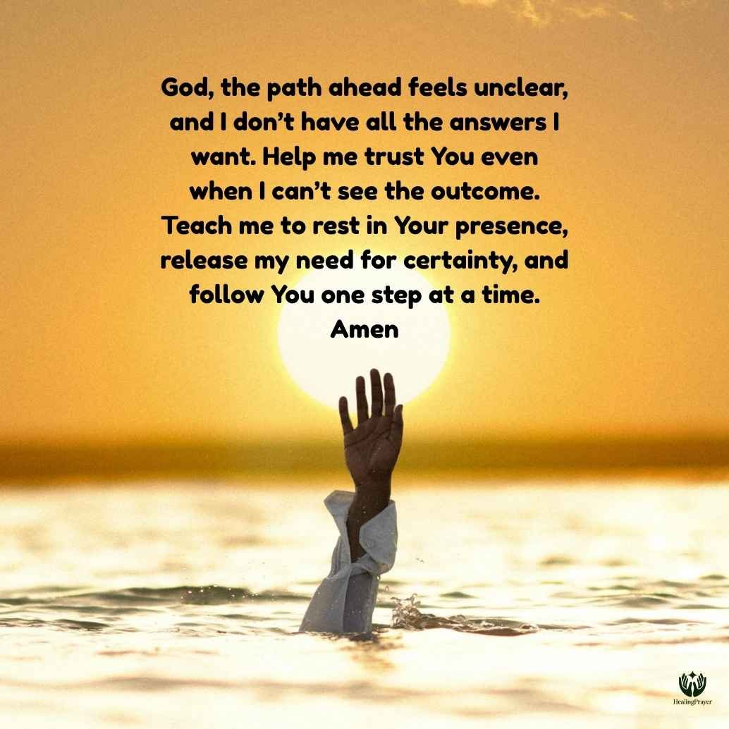 Prayer for Trusting God When the Path Is Unclear