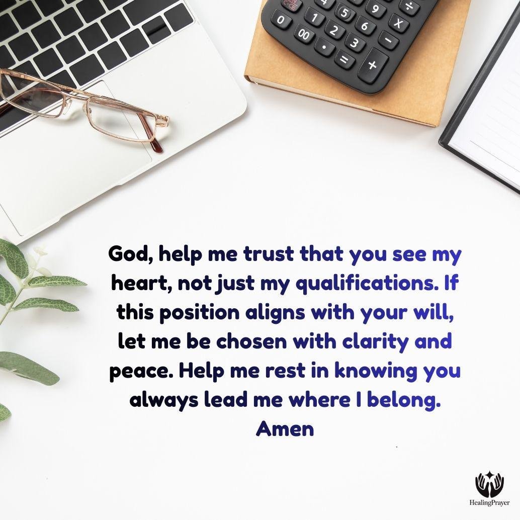 Prayer to Be Selected Among Other Candidates