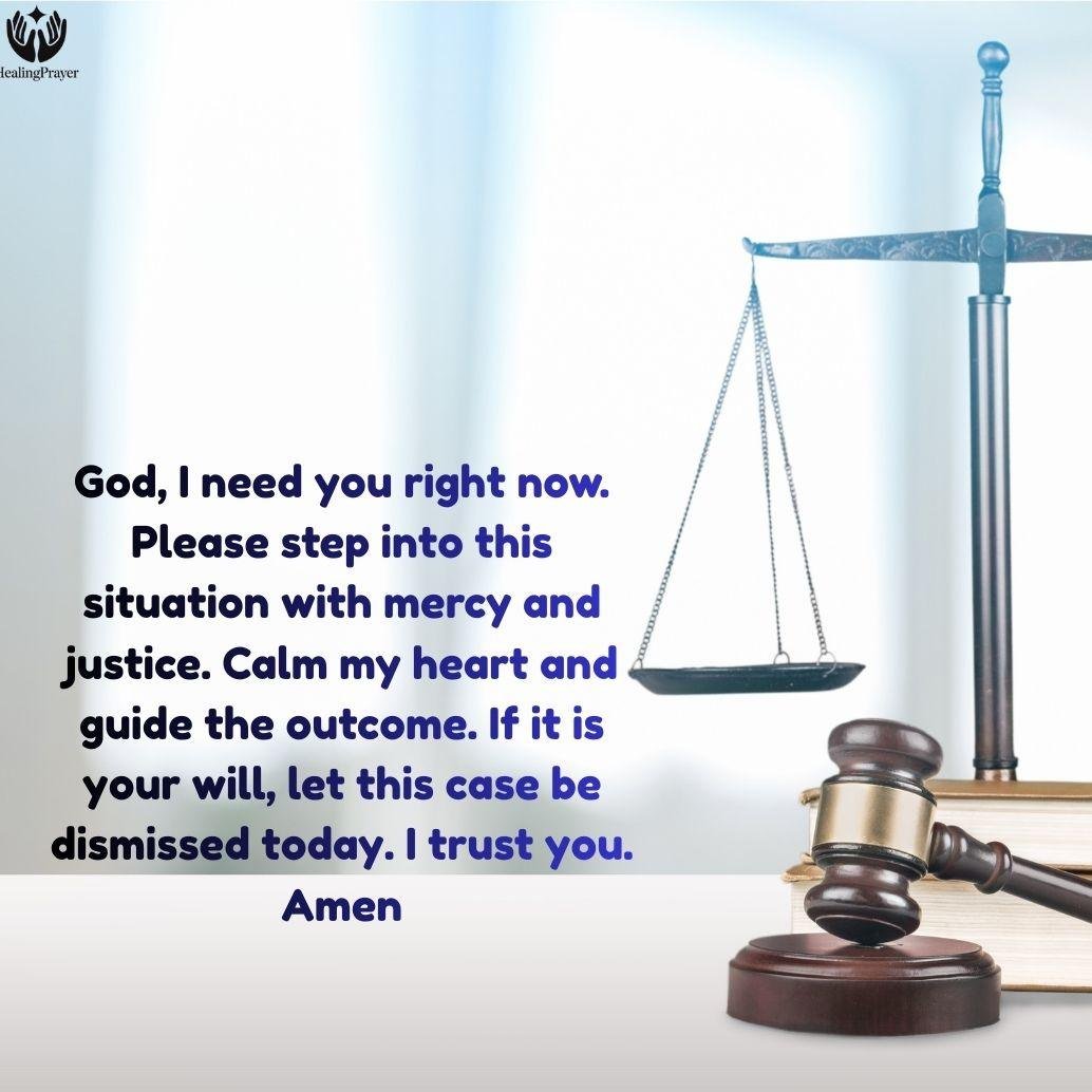 Short Prayer for Court Case to Be Dismissed Today