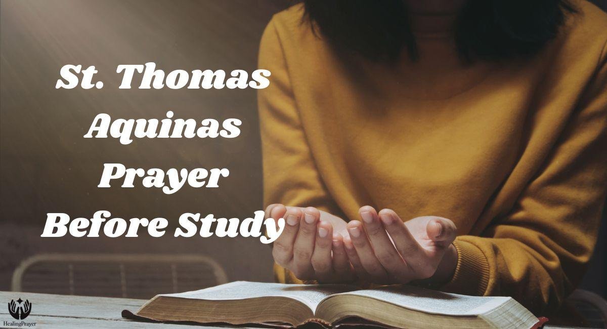 St. Thomas Aquinas Prayer Before Study