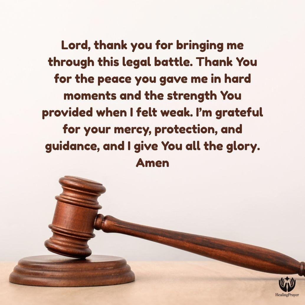 Thanksgiving Prayer After Court Case Is Dismissed