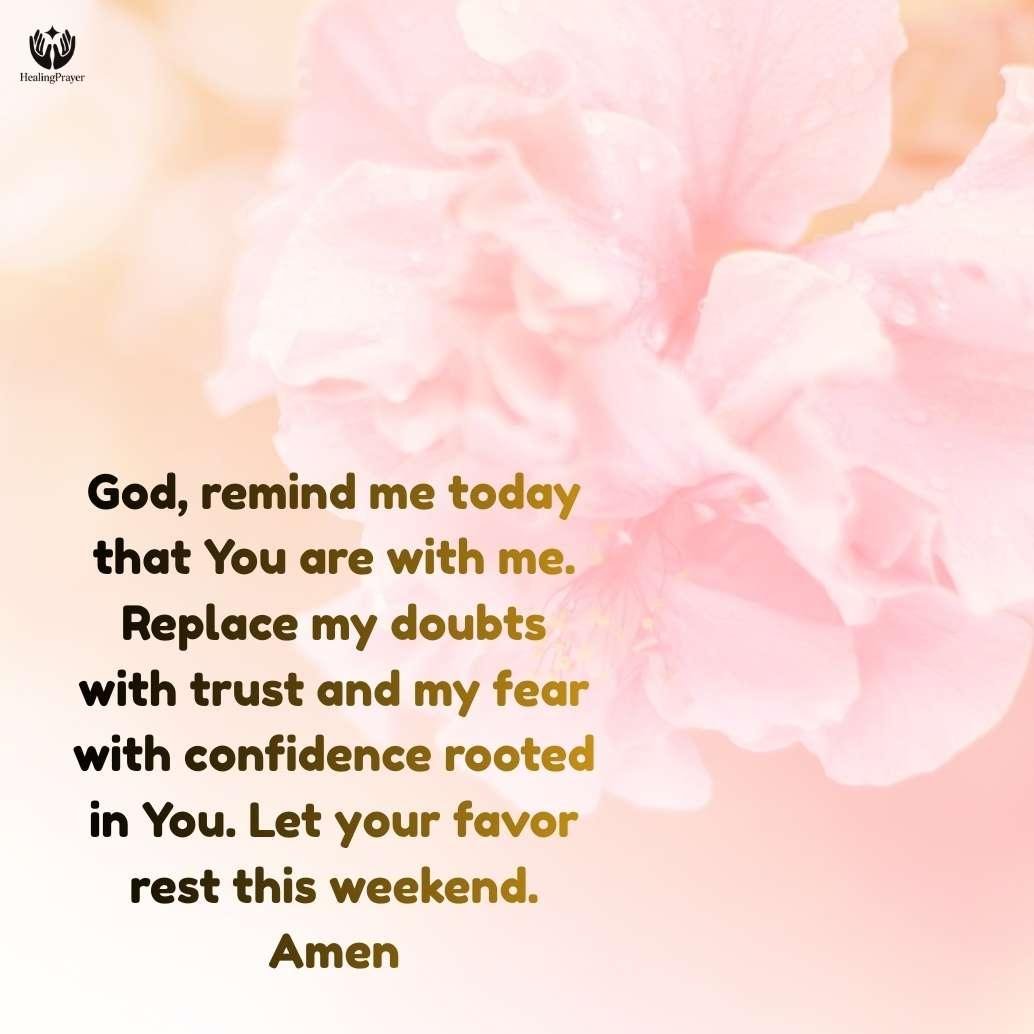 A Prayer for Confidence and God’s Favor This Weekend