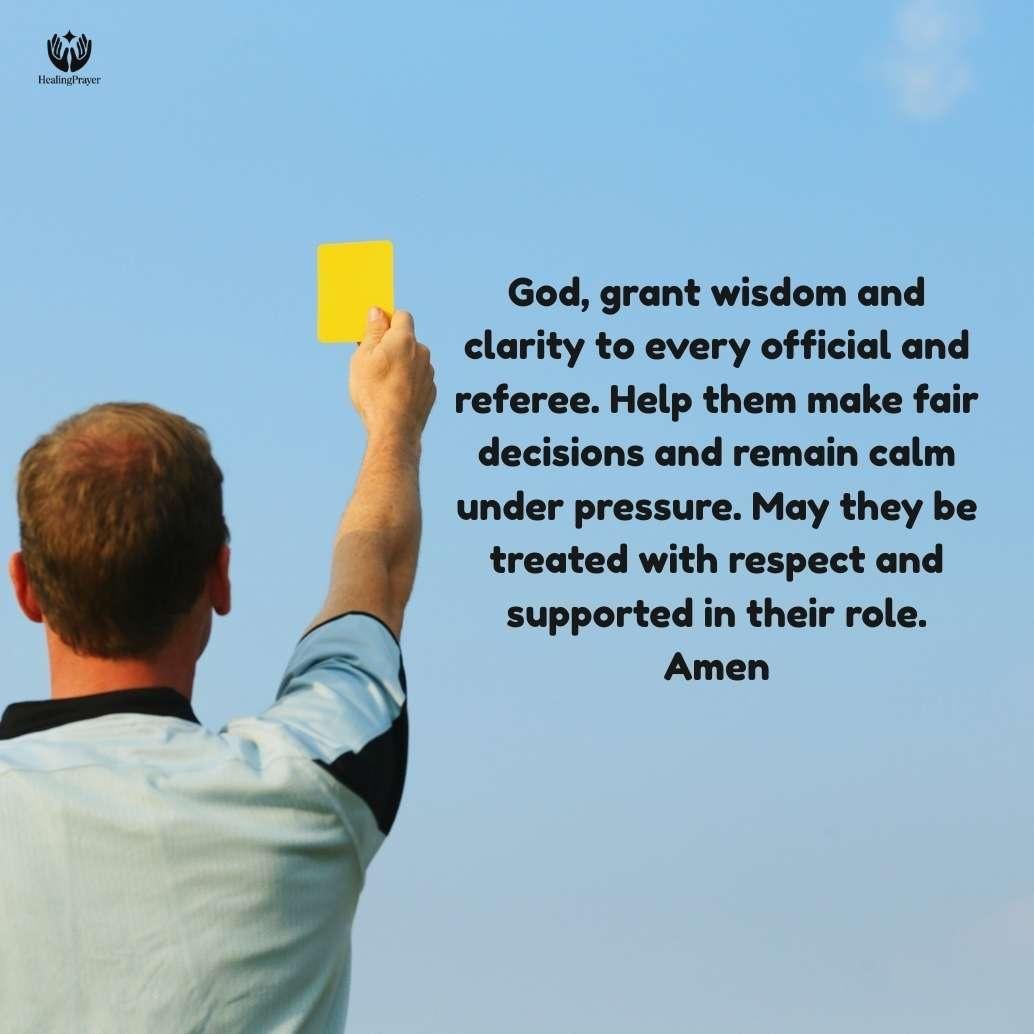 A Prayer for Officials and Referees