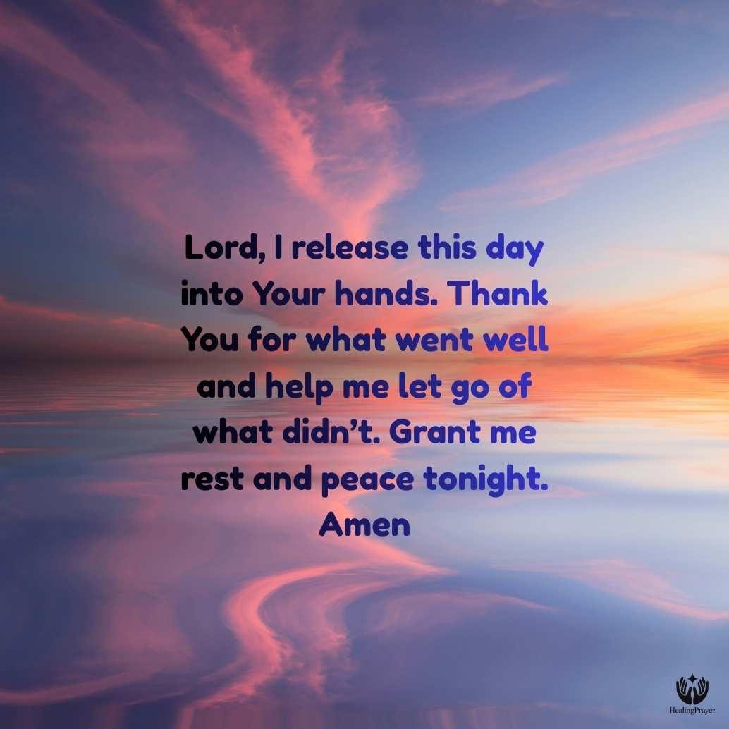 A Wednesday Evening Prayer to Release the Day