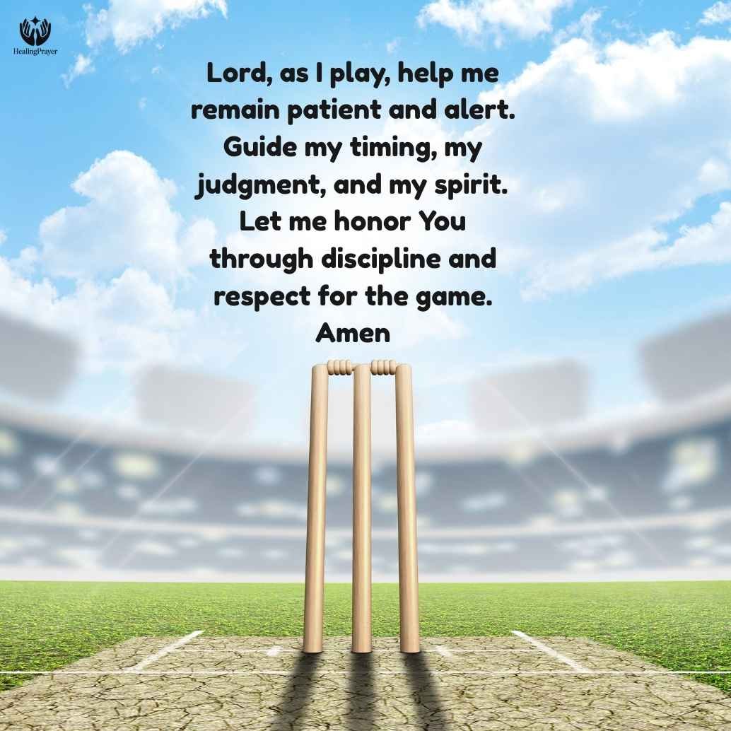 Athlete’s Prayer for Cricket