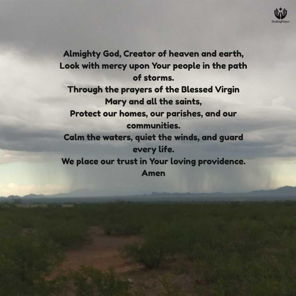 Catholic Prayer for Protection Against Storms and Floods