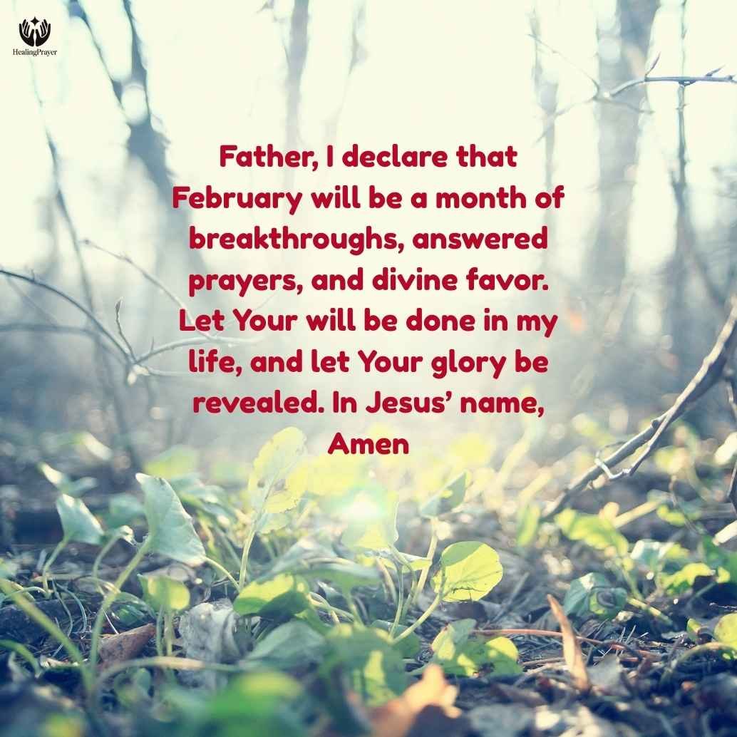 Closing Prayer & Declarations for February Breakthrough