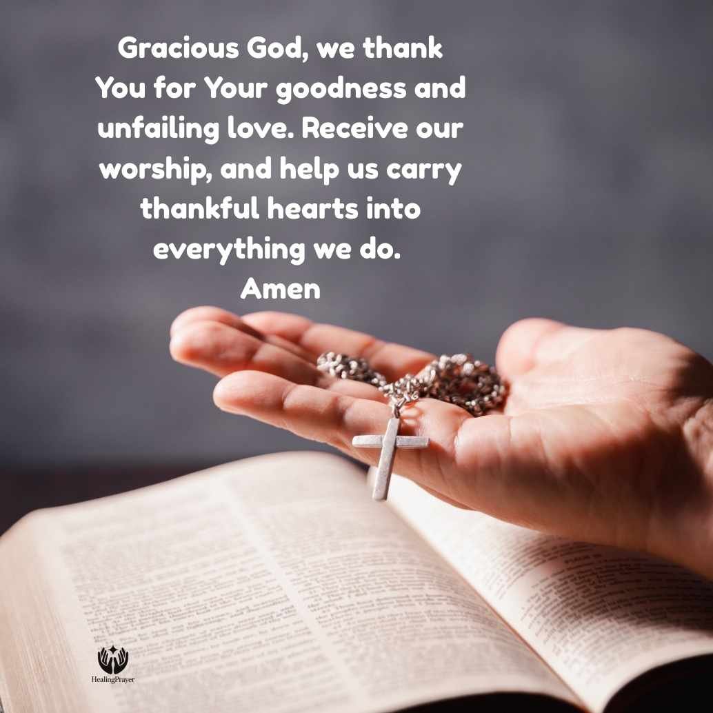 Closing Prayer for Worship and Thanksgiving