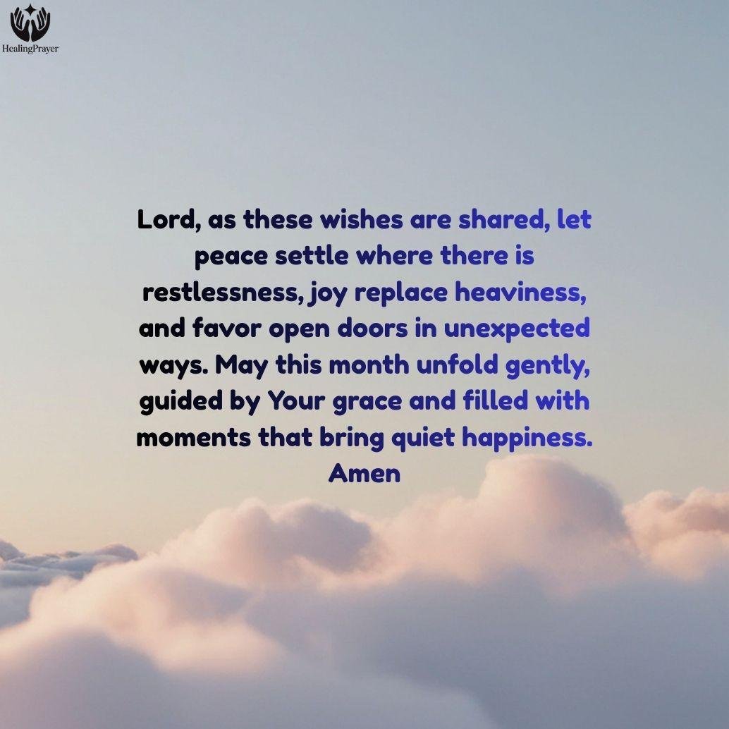 Happy New Month Wishes for Peace, Joy, and Favor
