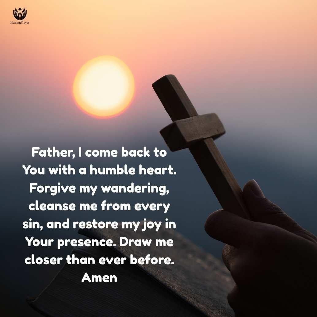 Prayer for Restoration After Sin and Backsliding