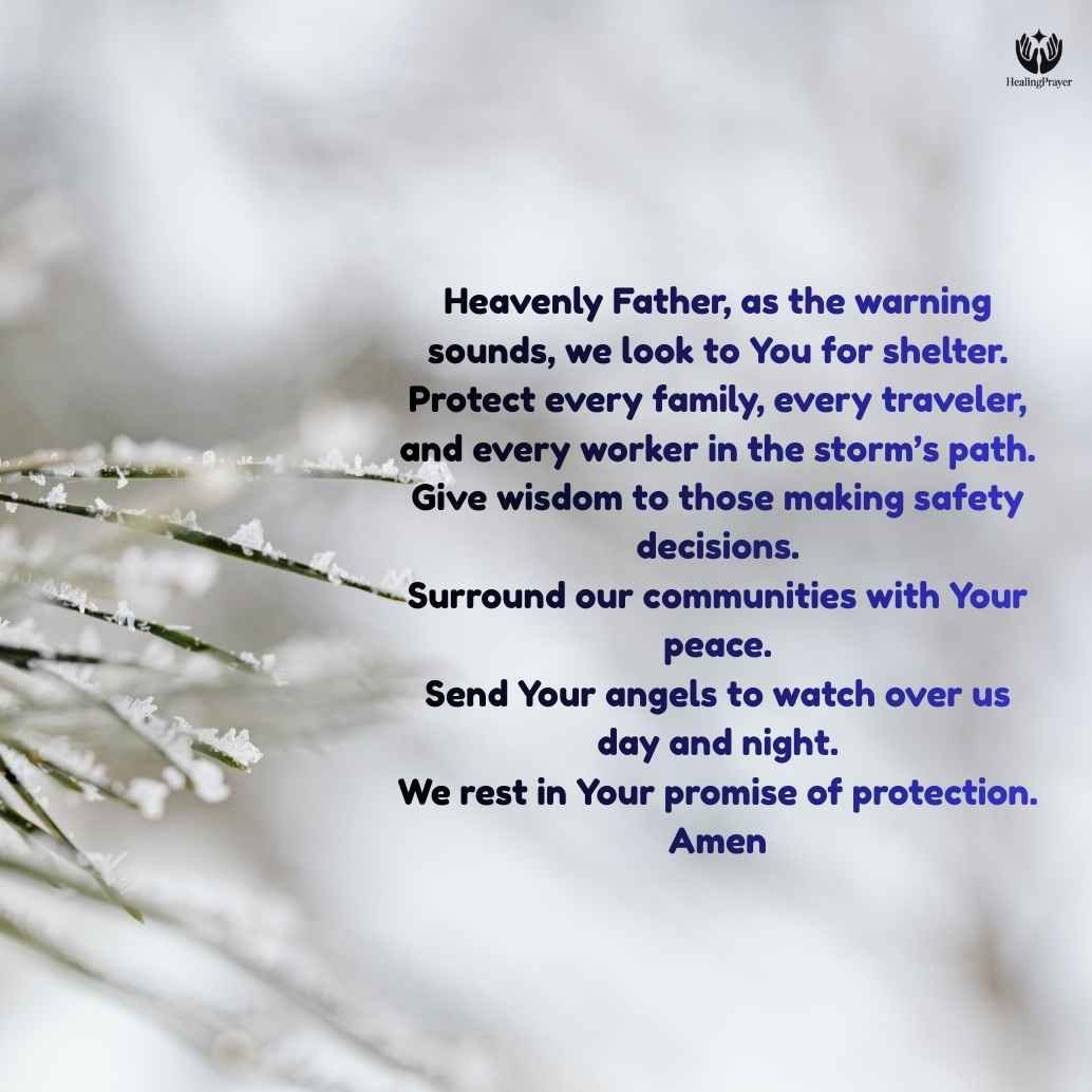 Prayer for Safety During Winter Storm Warning