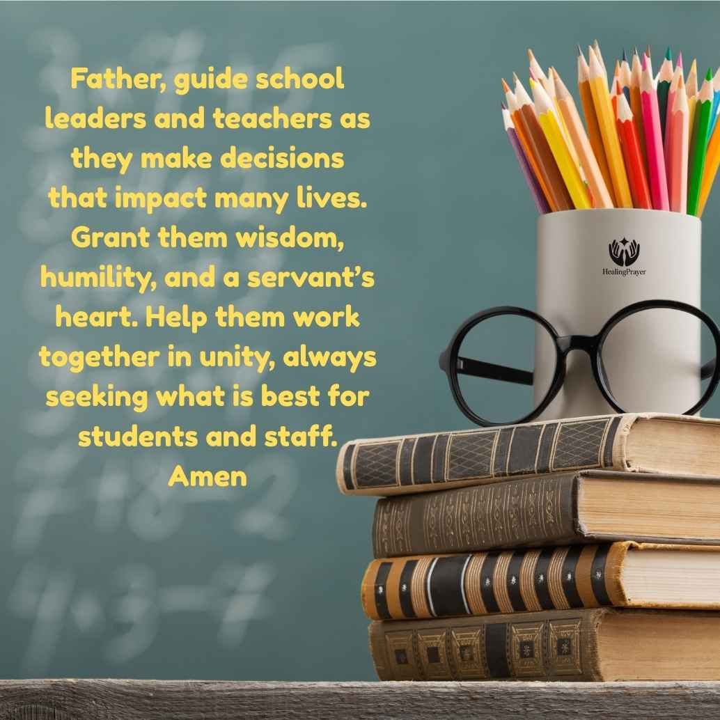 Prayer for School Leaders and Teachers