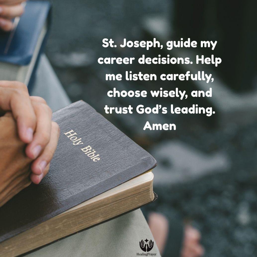 Prayer to St. Joseph for Guidance in Career Decisions