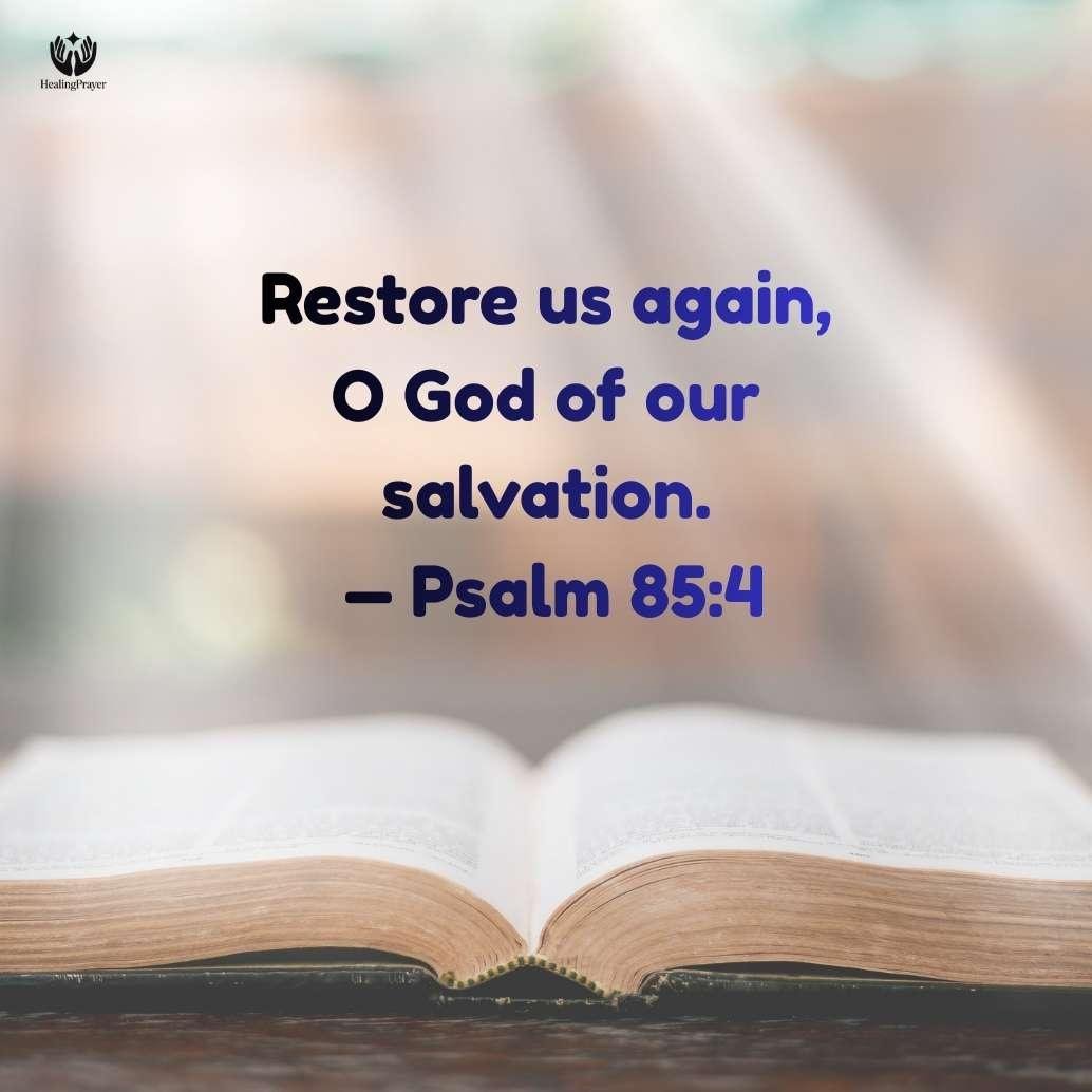 Psalm 85:4 – A Foundation Scripture for Restoration