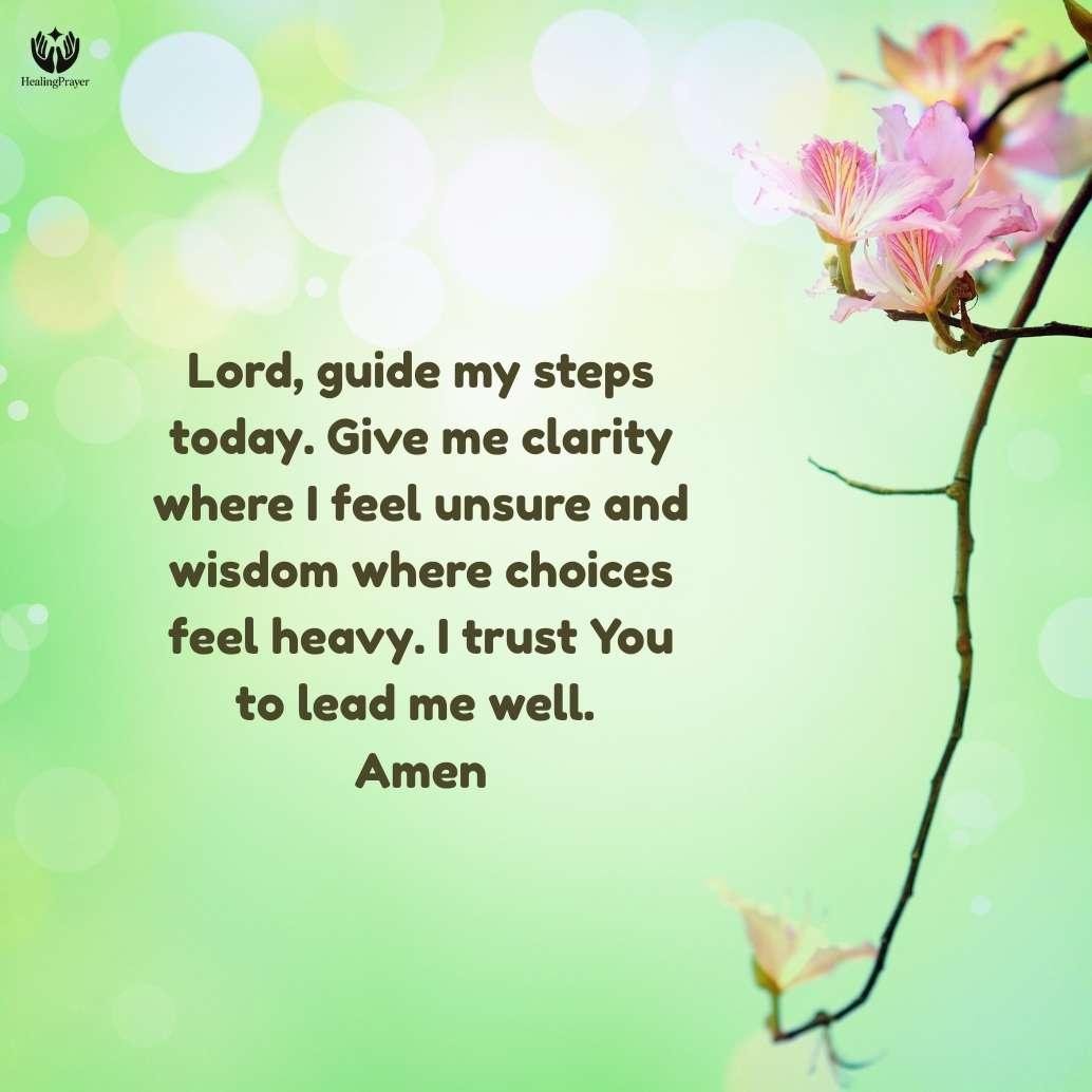 Saturday Morning Prayer for Guidance and Direction