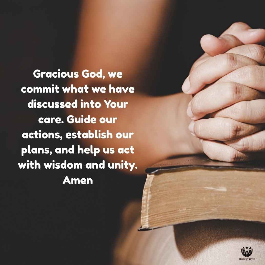 Short Closing Prayer for Meeting
