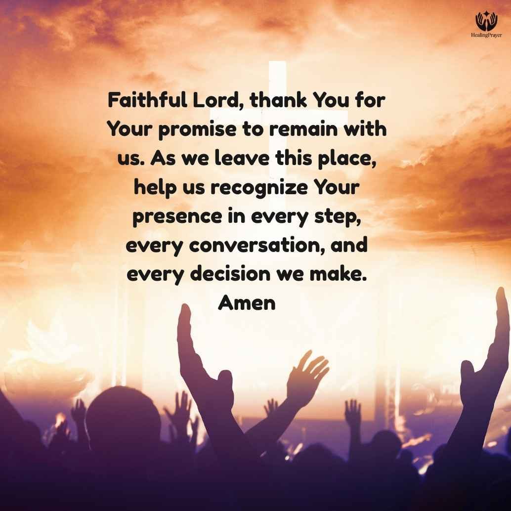 Spiritual Closing Prayer for God’s Presence