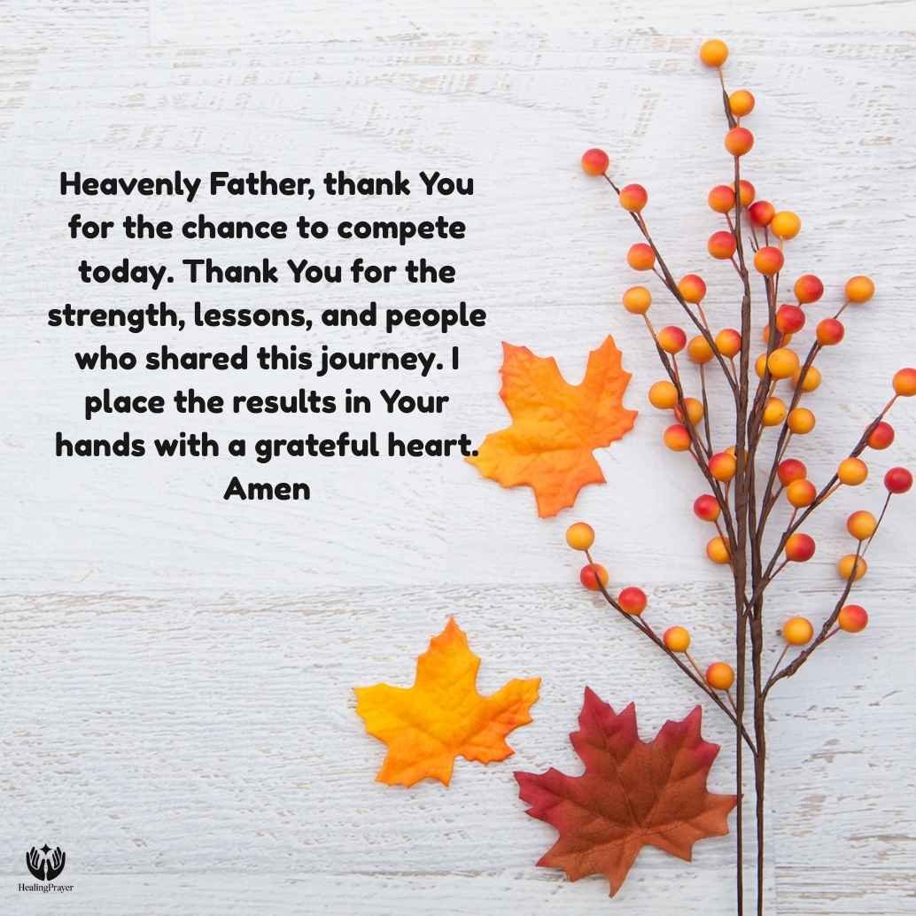 Thanksgiving Prayer After Competition