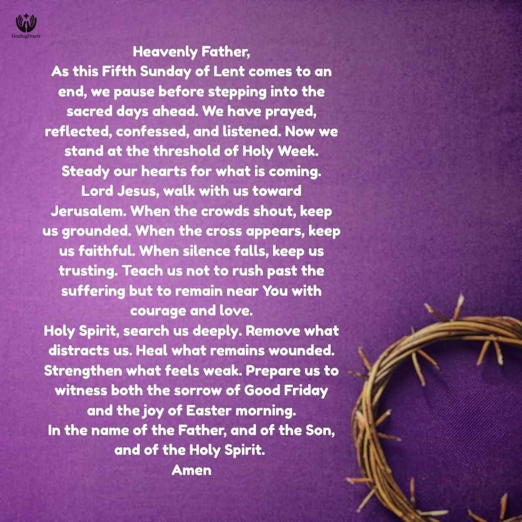 A Closing Prayer Before Entering Holy Week