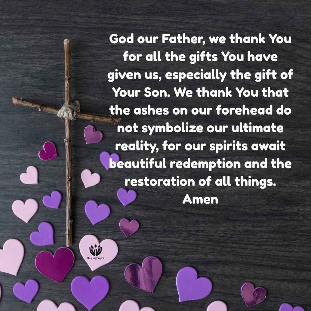 Ash Wednesday Prayer of Thanksgiving