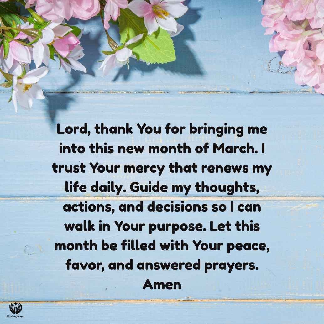 Introduction to the New Month of March Prayer