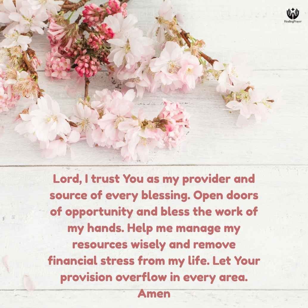 Prayer for Financial Blessings and Provision in March