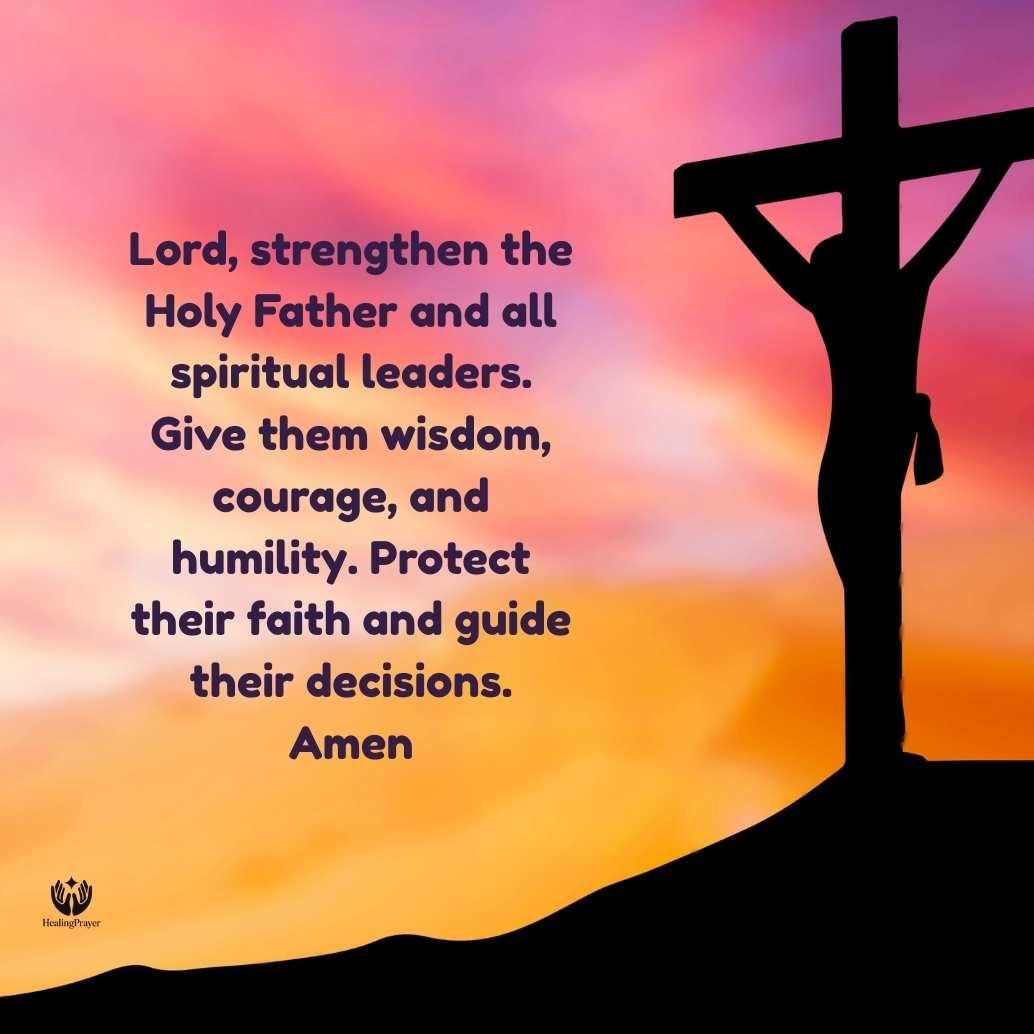 Prayer for the Holy Father and Spiritual Leaders