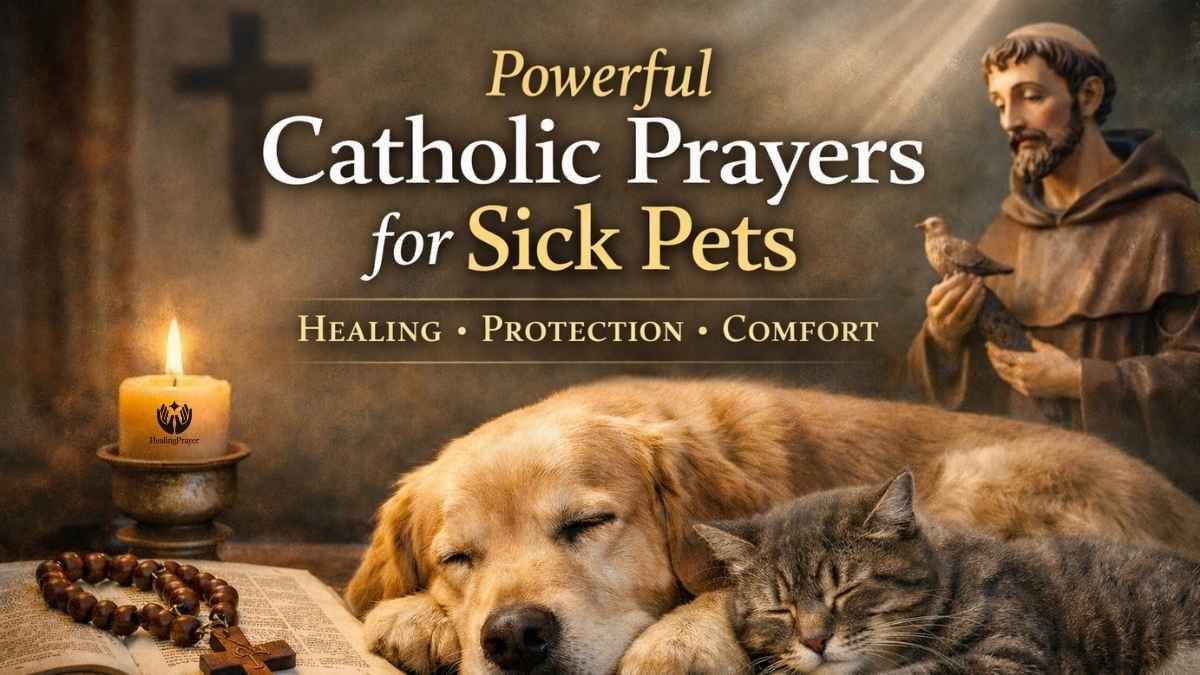 60+ Powerful Catholic Prayers for Sick Pets with Bible Verses for Healing, Protection, and Comfort