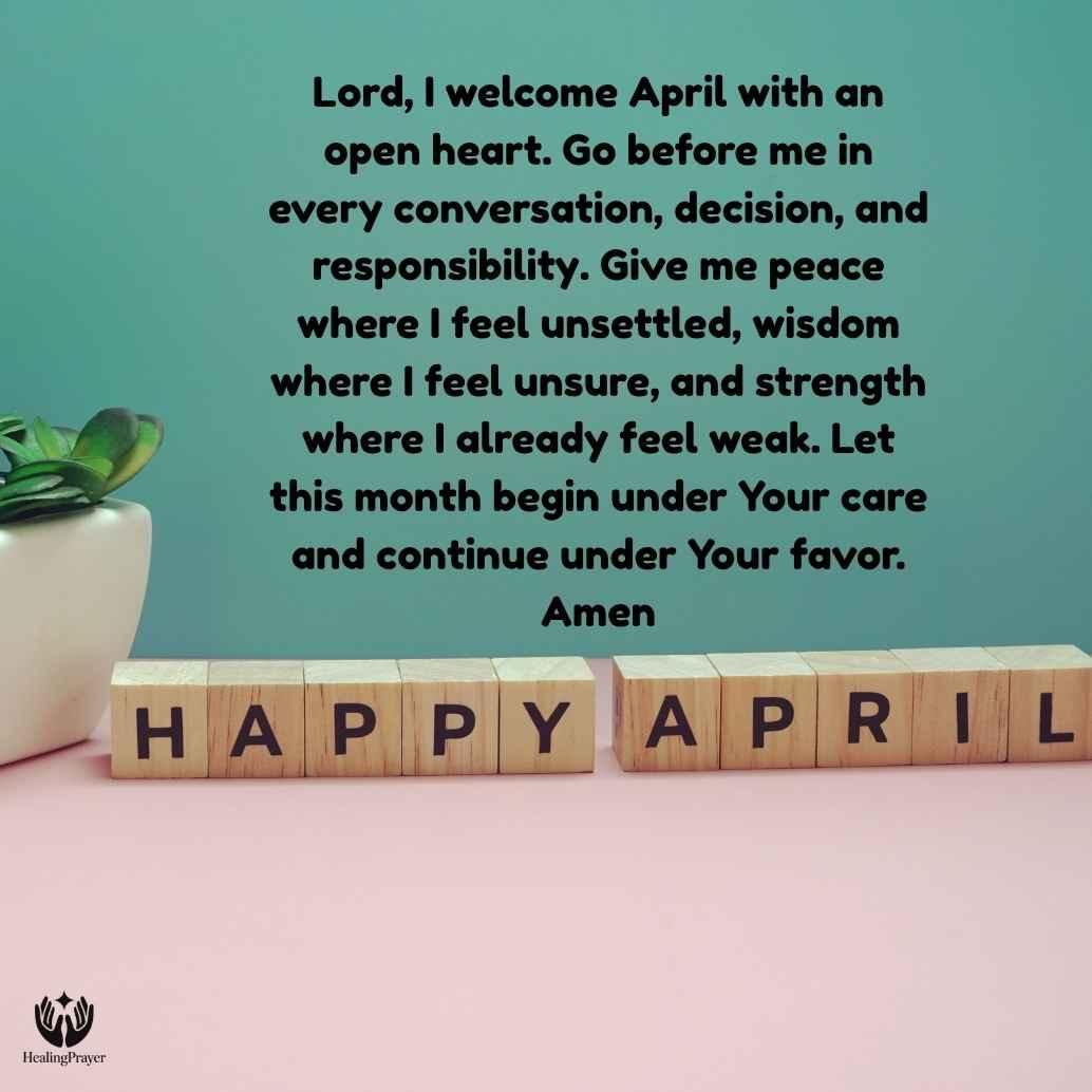 A Powerful Opening Prayer for the New Month of April