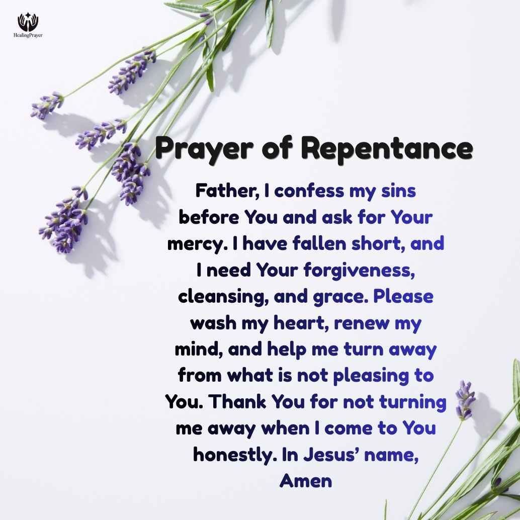 A Simple Prayer of Repentance for Forgiveness of Sins