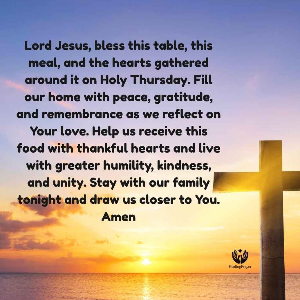 Catholic Prayers for Holy Thursday Table Blessing