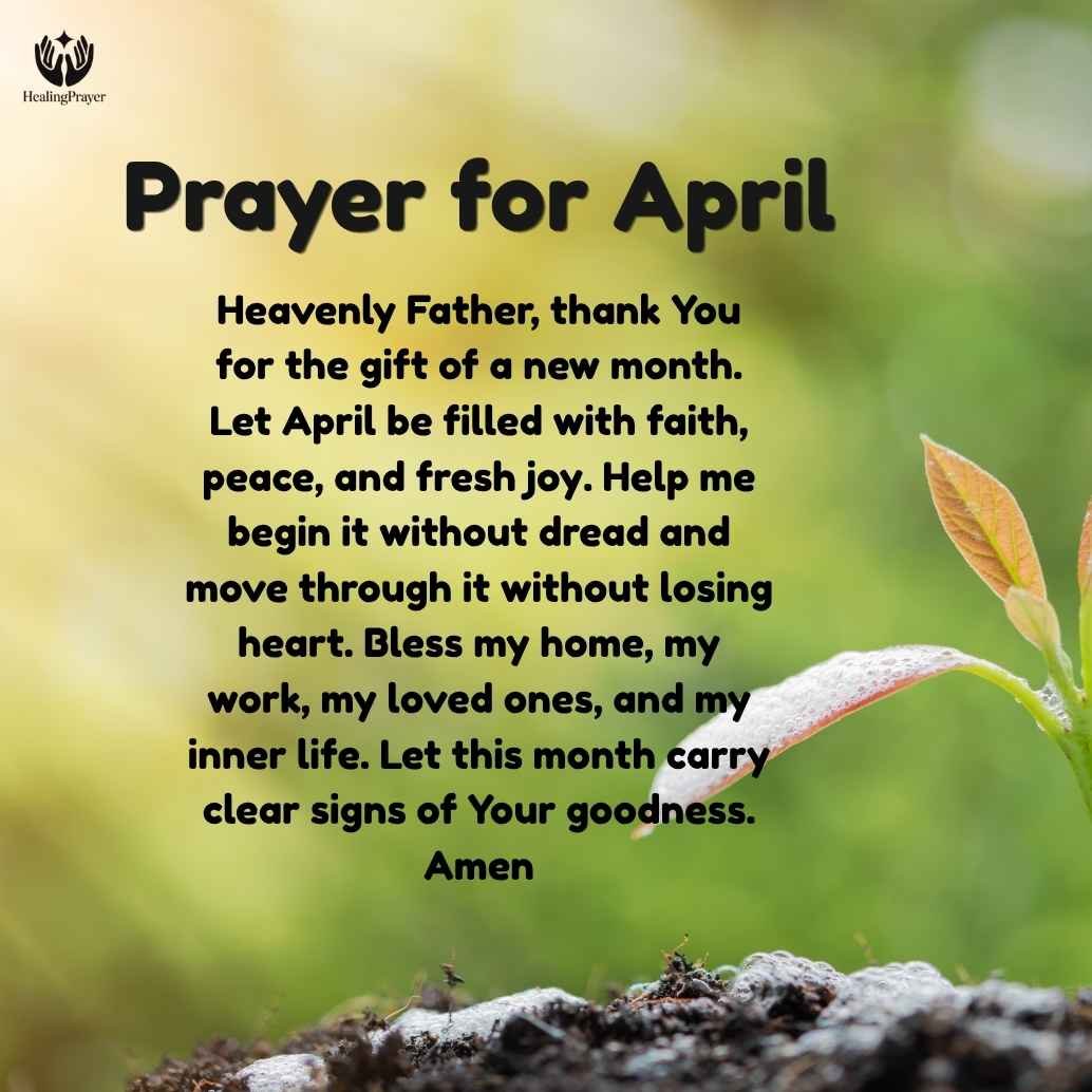 Happy New Month Prayers for April to Begin with Faith
